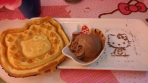 waffle and chocolate ice cream