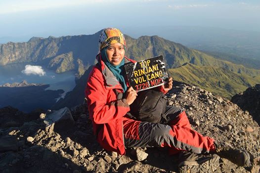 mak Evrina di puncak Rinjani