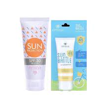 ORIGINAL Sunblock Emina Sun Protection / Sun Battle SPF 30 / 45 Sunblock  Wajah dan Badan | Shopee Indonesia